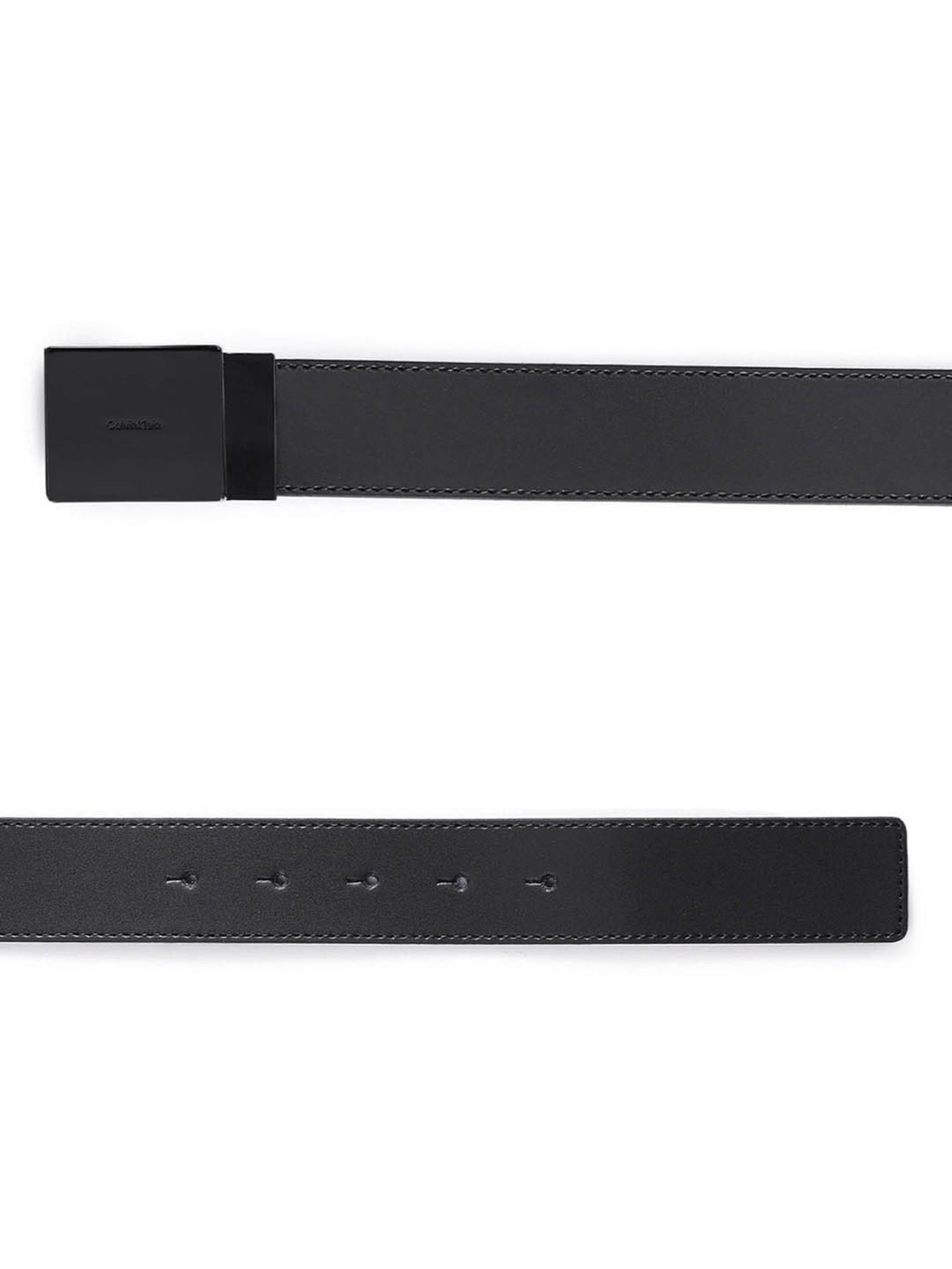 CALVIN KLEIN Black Leather Reversible Belt