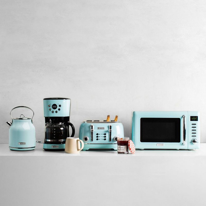 Haden Heritage 1.7L Stainless Steel Electric Kettle - Turquoise