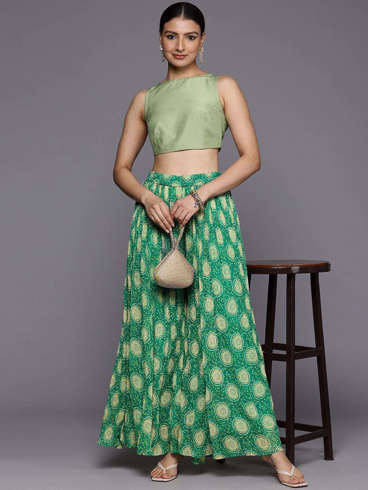 Varanga Green Printed Palazzos