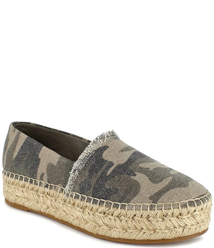 Splendid Lilly Camo Print Flatform Espadrille Slip-Ons