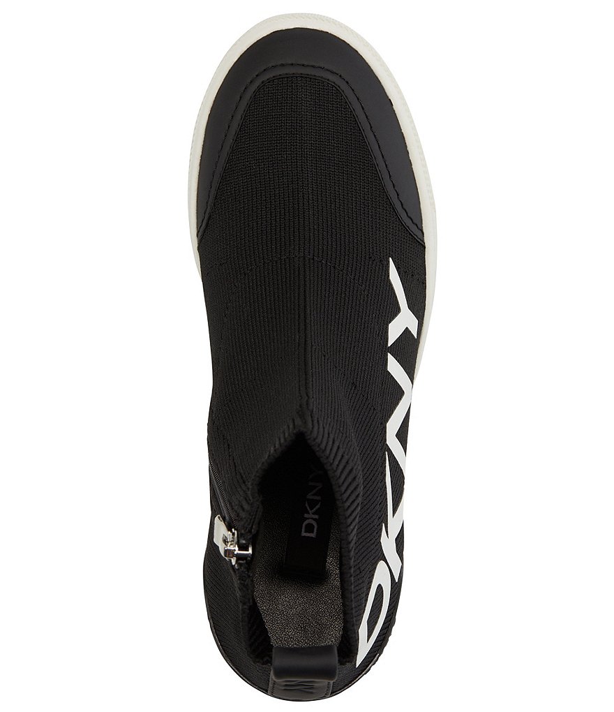 DKNY Catelin Hidden Wedge Logo Detail High Top Sock Sneakers