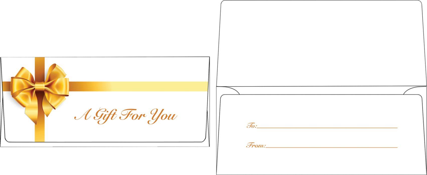 Currency Envelopes (2 7/8 x 6 1/2) - Gold Bow (500 Qty.)
