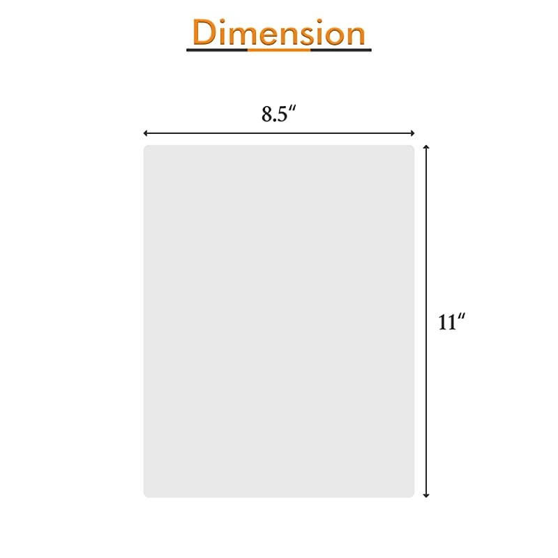 200Pack 85 x 11 Inch Letter Size 3 Mil Clear Hot Glossy Thermal Laminating Pouches Lamination Sheet Laminator Pockets