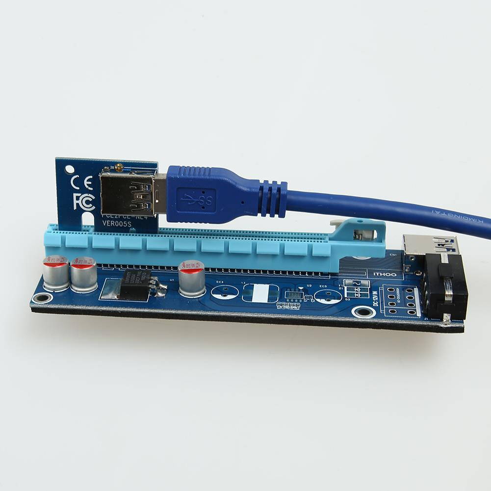 USB3.0 PCIe PCI-E Express 1x to 16x Extender Riser Card Adapter SATA Power Cable 60CM For Any Graphic Card for BTC Miner Machine