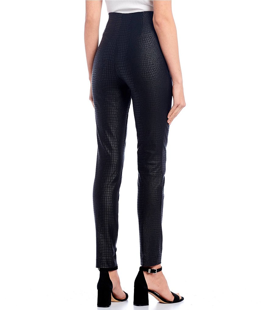 Takara High Waist Reptile Embossed Coated Millennium Pants