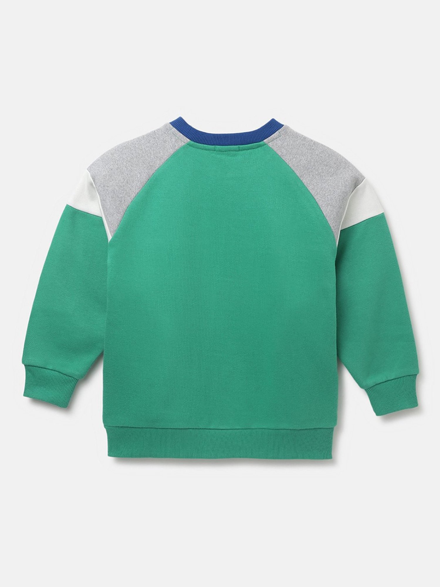 United Colors of Benetton Kids Multicolor Color Block Full Sleeves Sweatshirt