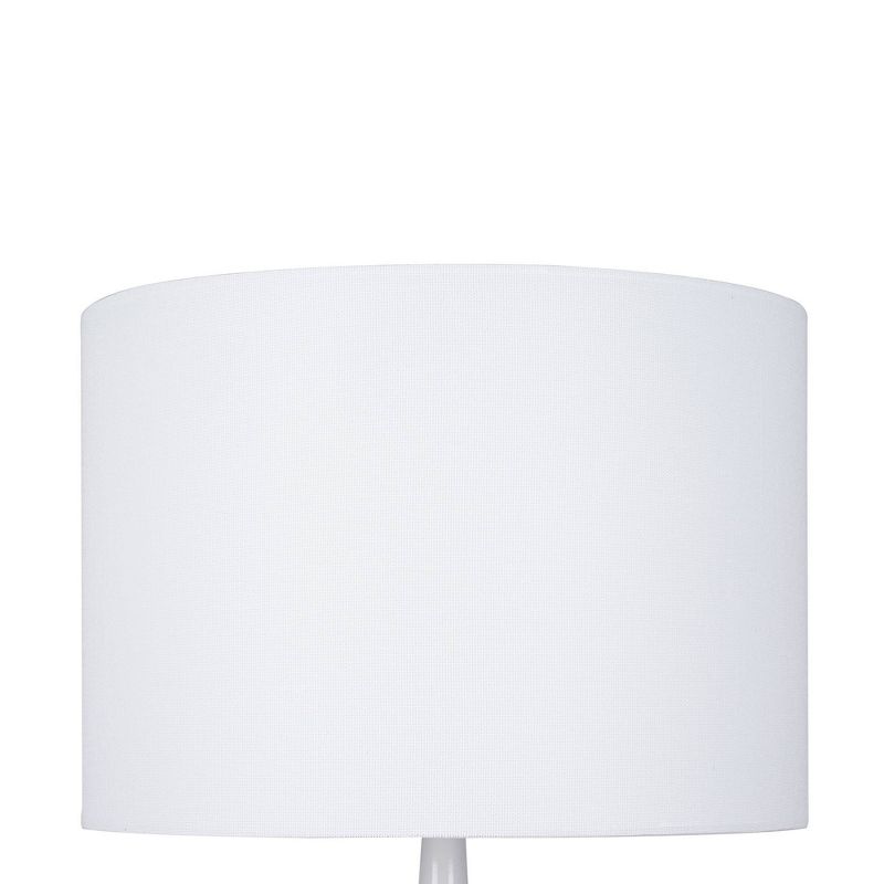 19" Modern Table Lamp White (Includes LED Light Bulb) - Cresswell Lighting