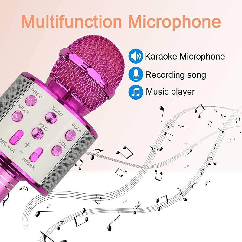 Birthday Gifts for 412 Year Old Girls  Wireless Karaoke Microphone Toys for 612 Year Old Girls Kids Birthday Party Gift for Girls Age 412