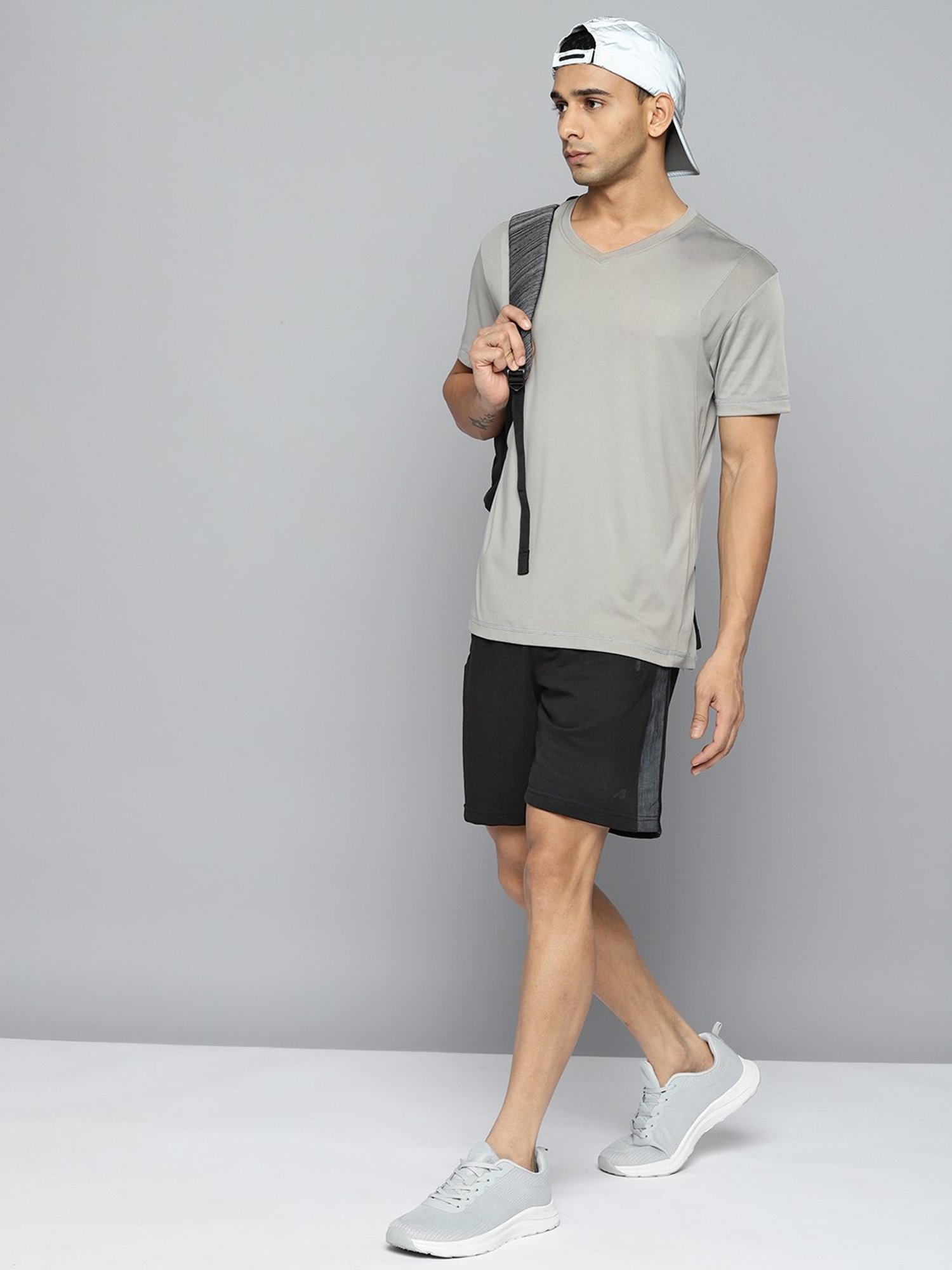ALCIS Black Slim Fit Sports Shorts