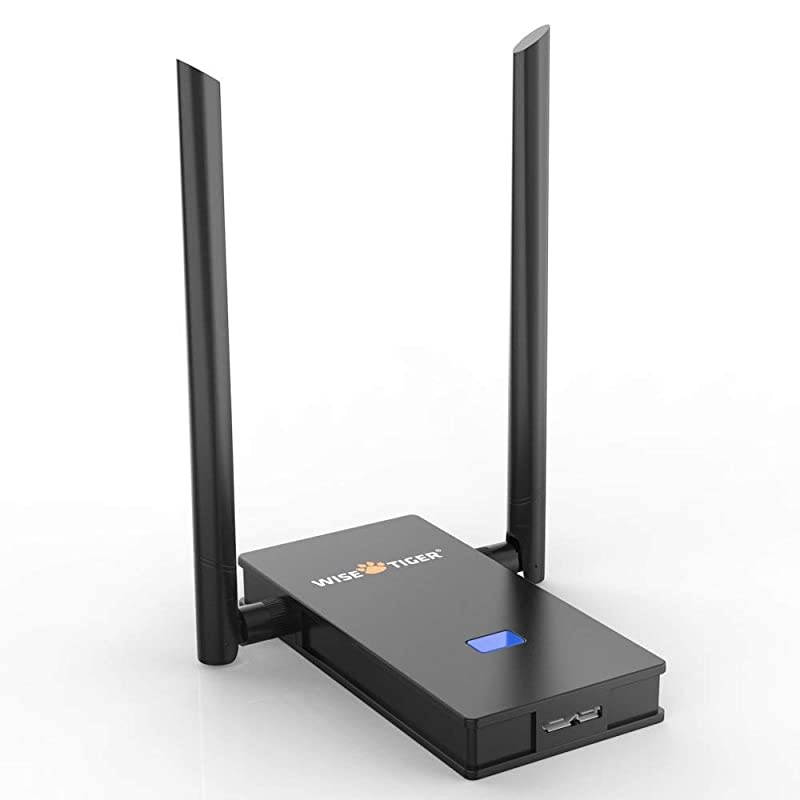 USB WiFi Adapter for Long Distance, 2.4 / 5GHz Dual Band Wireless Adapter USB 3.0 Network Card for Laptop Desktop PC Support Win 7/8.1/10/XP/Vista, Mac OS X10.6-10.15, USB Flash Driver Include