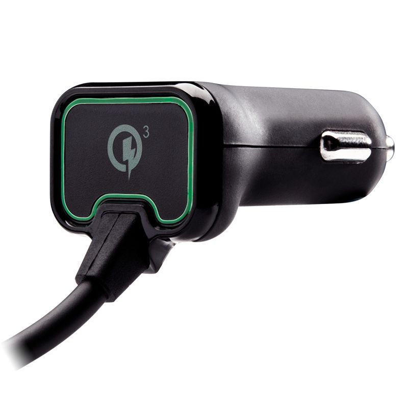 Qmadix - Car Charger Quick Charge 3.0 For Type C Devices - Black