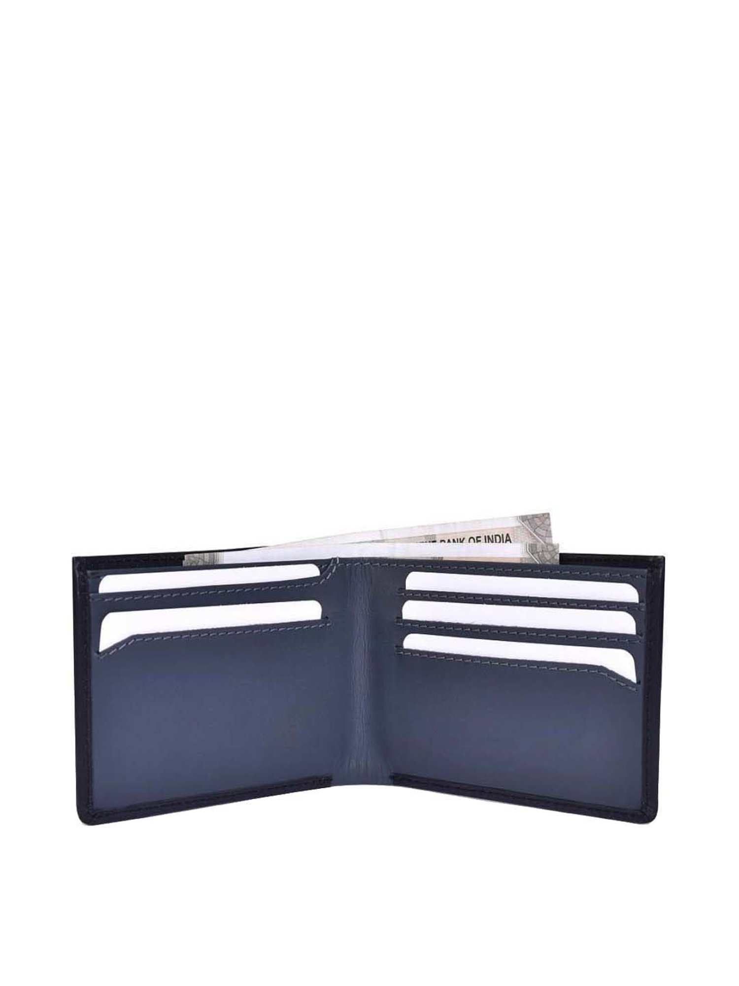 BELWABA Black Casual Leather Bi-Fold Wallet for Men