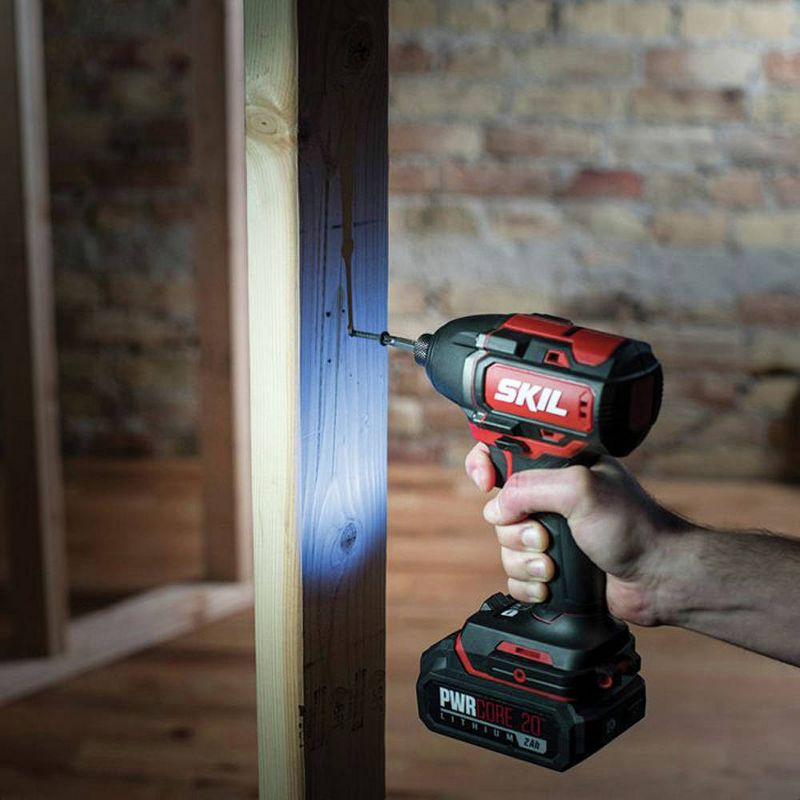 Skil ID573902 PWRCore 20 20V Brushless Lithium-Ion Hex 1/4 in. Cordless Impact Driver Kit (2 Ah)