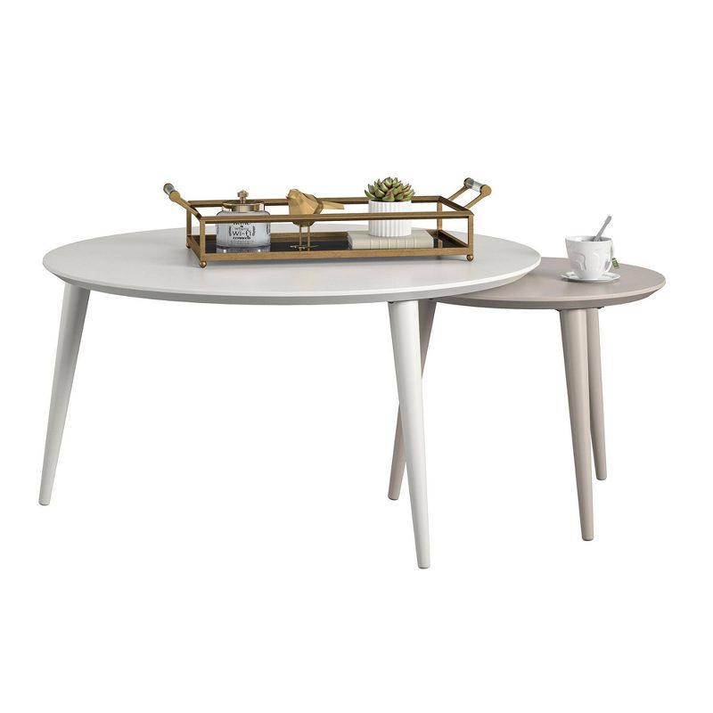 Carnegie Nesting Tables White - CosmoLiving by Cosmopolitan