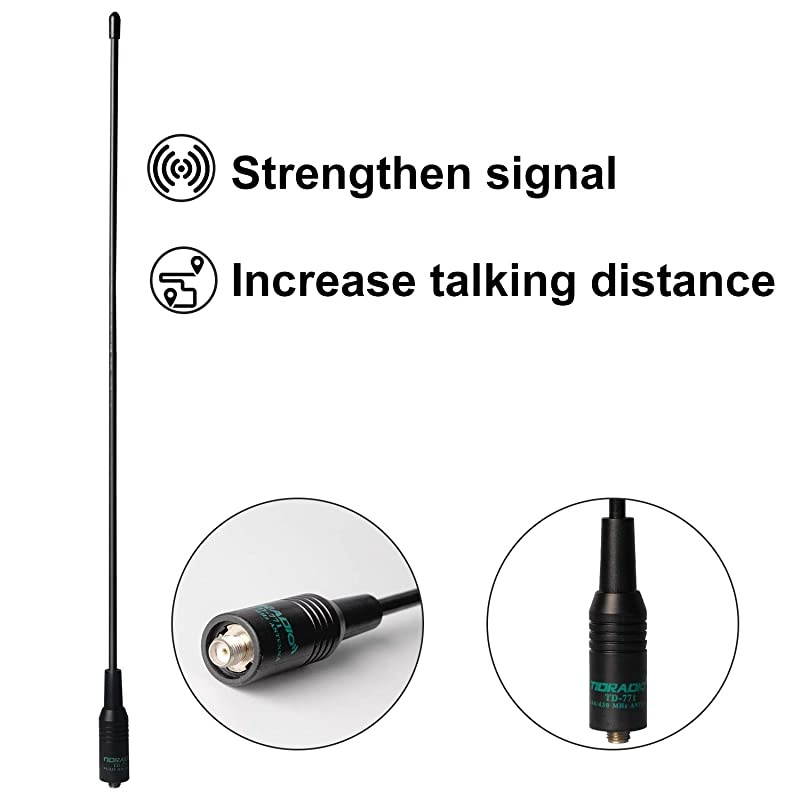 UV-5R Ham Radio Handheld Walkie Talkies with Double Battery Earpiece Hand Mic and Programming Cable Full Kit