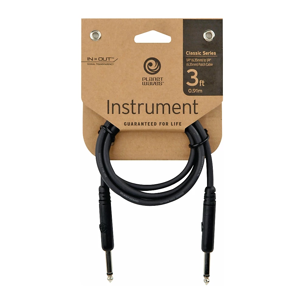D'Addario Planet Waves Classic Series 1/4" Patch Cable 3 ft.