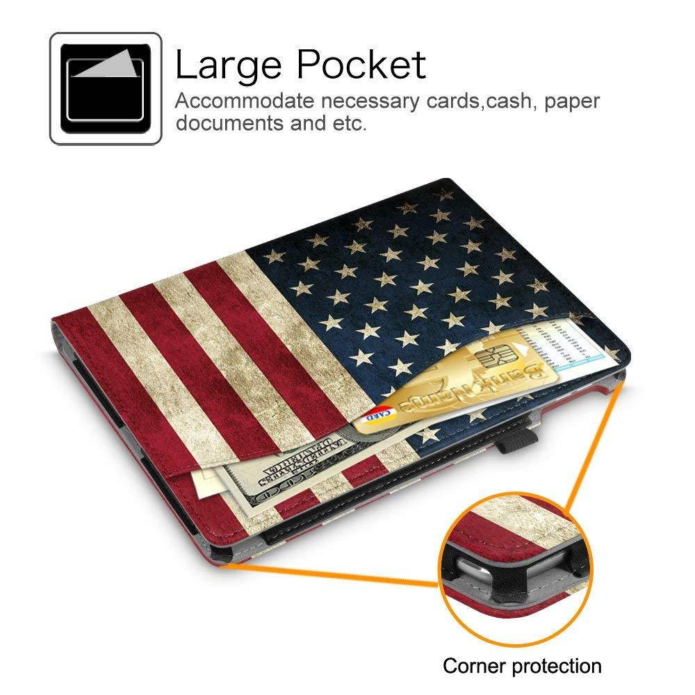 Fintie iPad 9.7 2018 2017 / iPad Air 2 / iPad Air Case - [Corner Protection] Multi-Angle Viewing Folio Cover w/Pocket, Auto Wake/Sleep for Apple iPad 6th / 5th Gen, iPad Air 1/2, US Flag