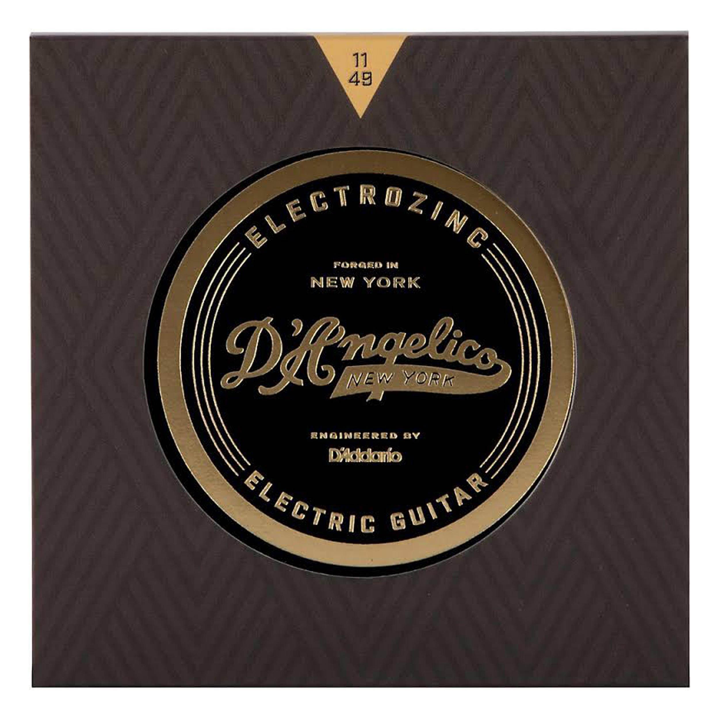 D'Angelico Electrozinc Rock 11-49 Medium Electric Guitar Strings