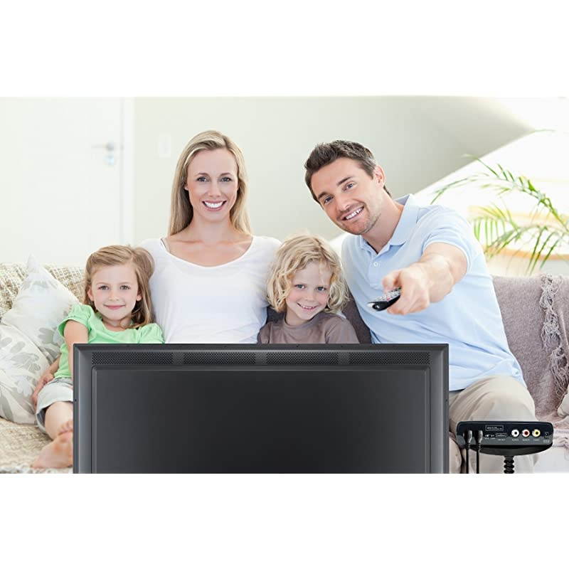 Digital Converter Box for TV Flat Antenna and Coaxial Cable for Over The Air TV No Subscriptions Needed Instant Scheduled Recording 1080P HD 7 Day Guide LCD Screen