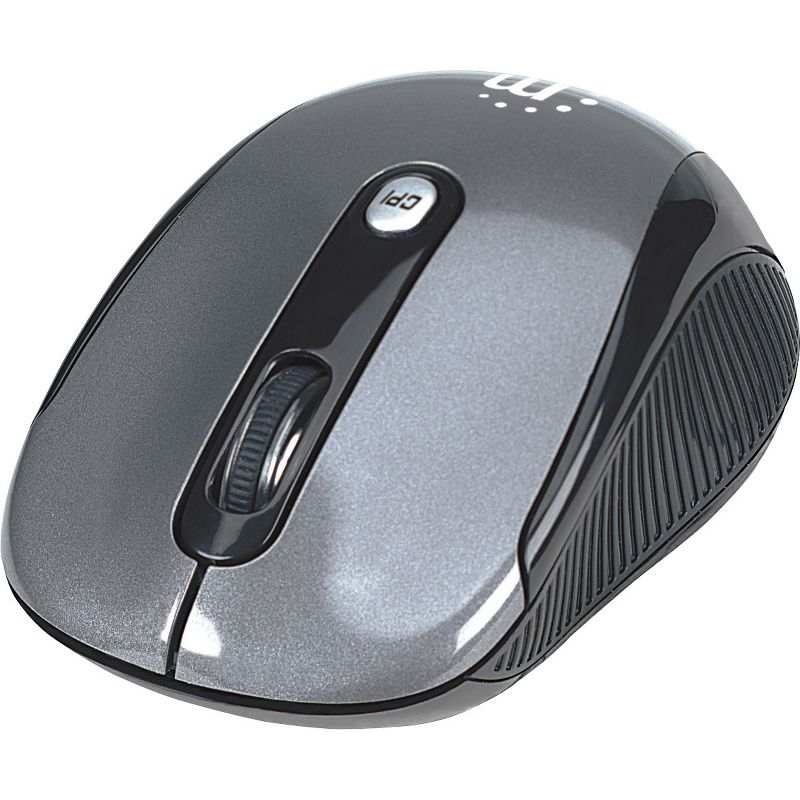 Manhattan Wireless Optical USB Mouse, 2000 dpi, Black/Silver