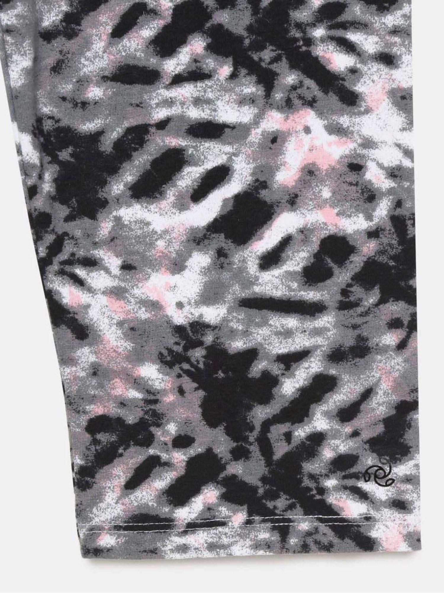 Jockey Kids Pink & Grey Cotton Printed Leggings (Pack of 2) - Assorted