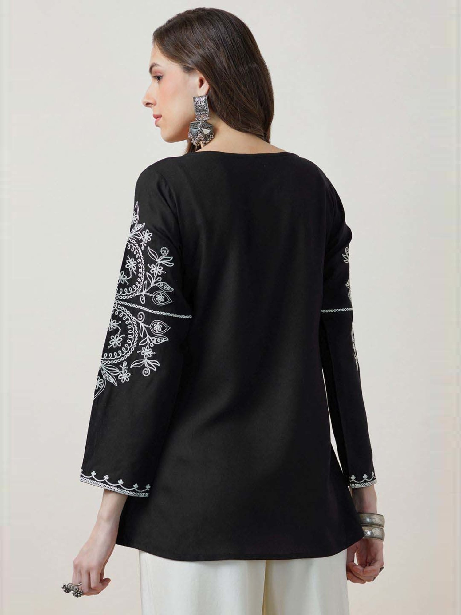Soch Black Embroidered Tunic