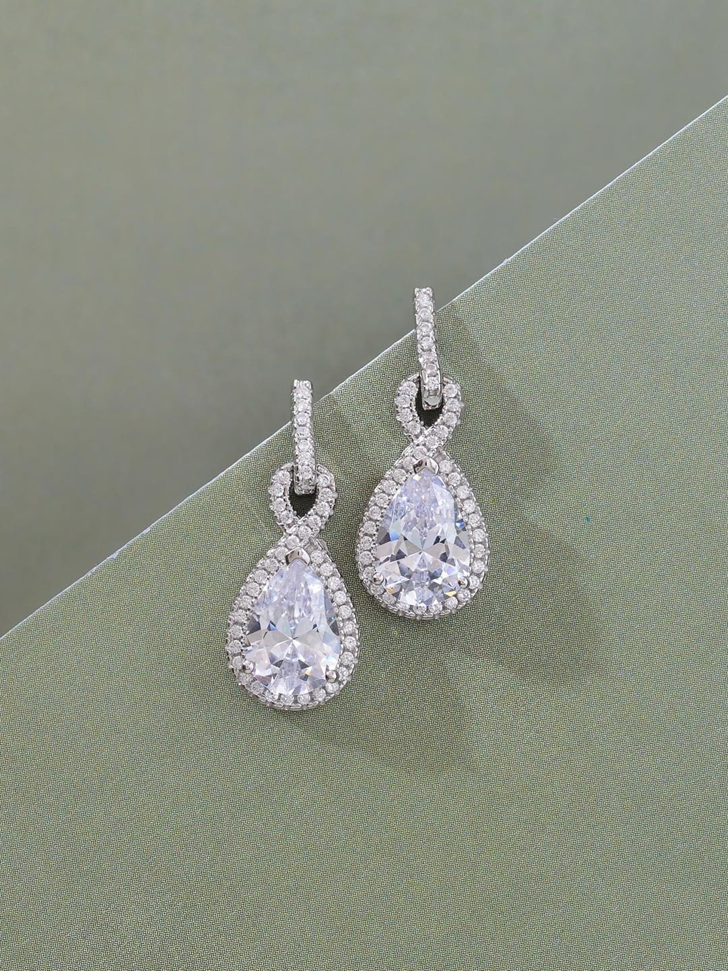 Ornate Jewels 92.5 Sterling Silver Infinity Earrings for Women