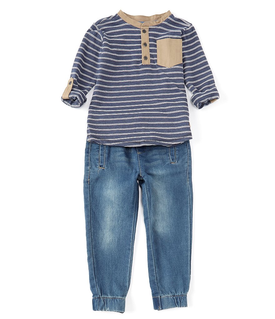 Kinetic by Class Club Little Boys 2T-7 Short-Sleeve Play Hard Performance Tee and Shorts Set