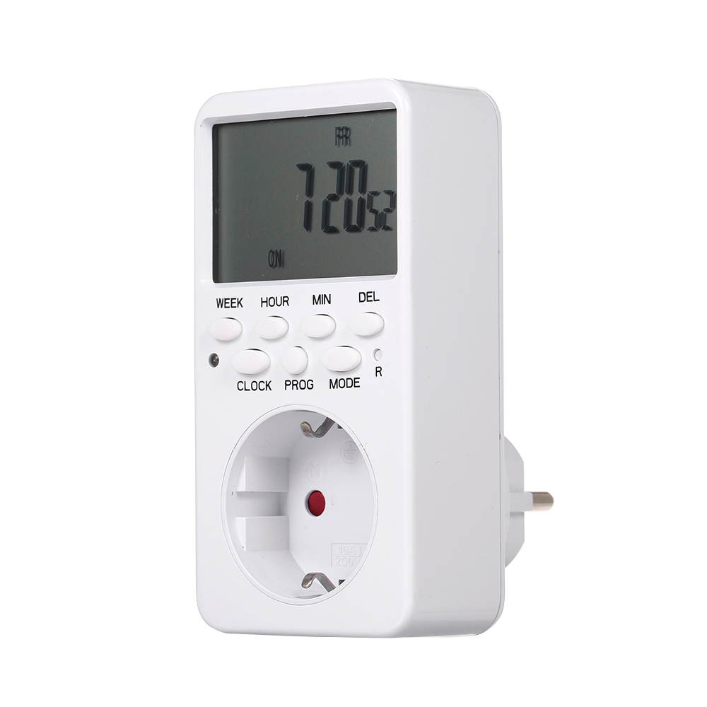 Digital Timer Switch Socket LCD Display Plug-in Programmable Time Switch Energy Saving Intelligent Electronic Timing Socket