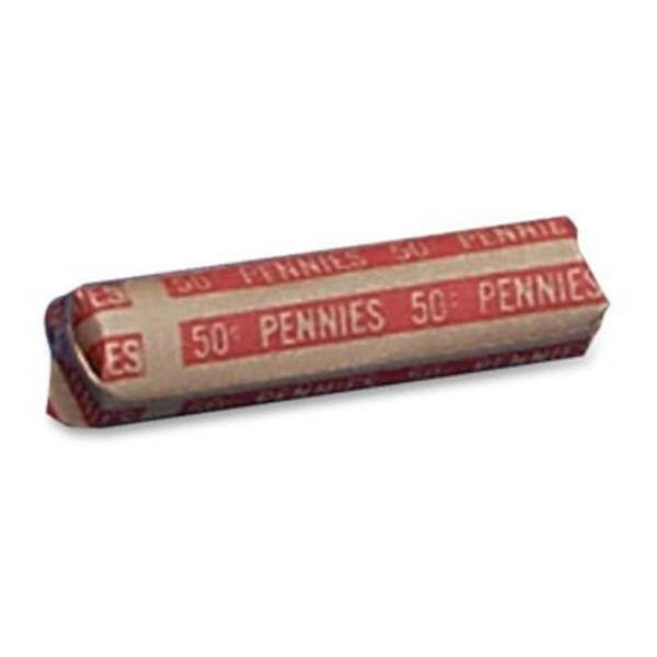 Sparco Products TCW01 Coin Wrapper, 60 lb., Pennies, .50, 1000/BX, Red SPRTCW01
