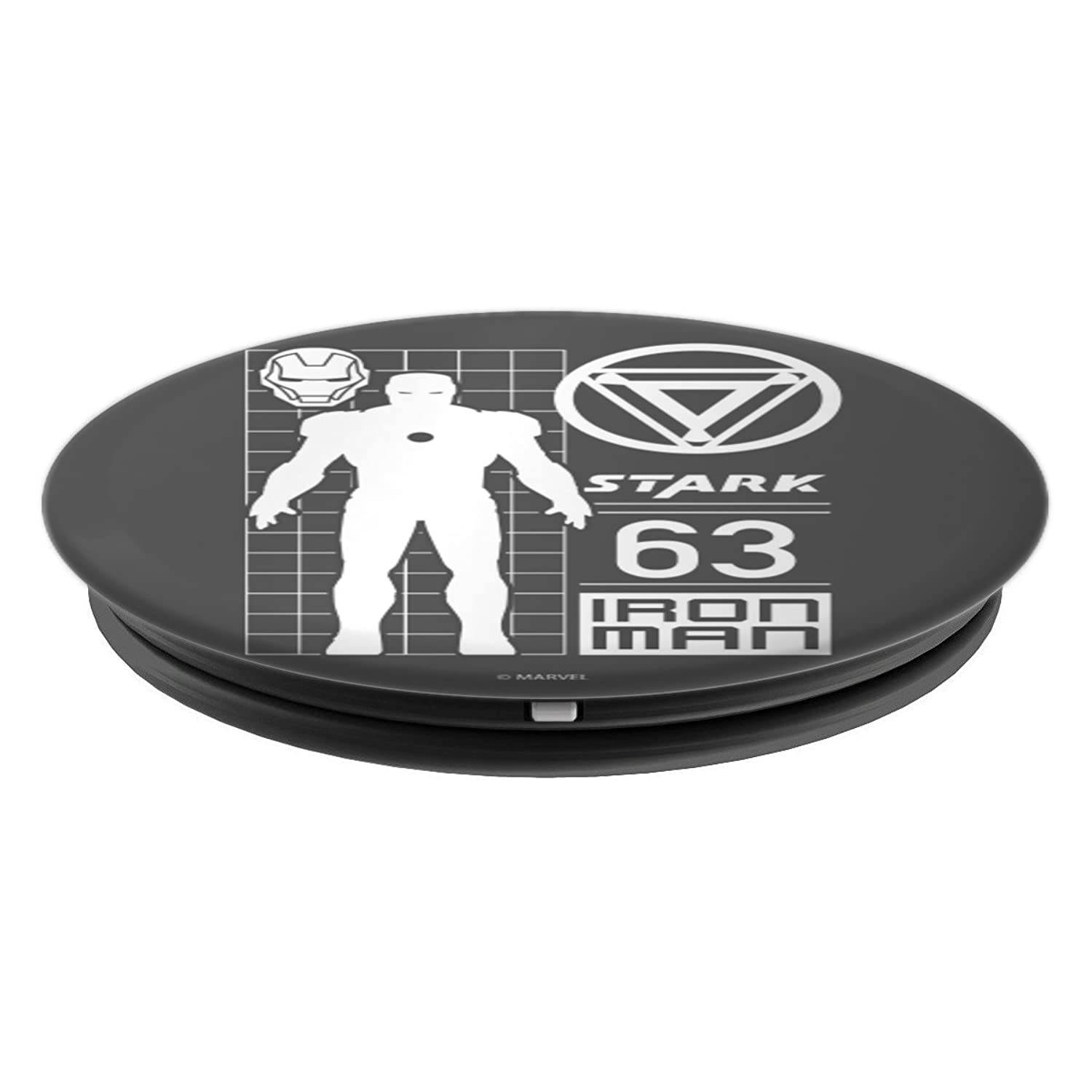 Marvel Iron Man Stark Industries 63 Moto Geometric PopSockets Grip and Stand for Phones and Tablets