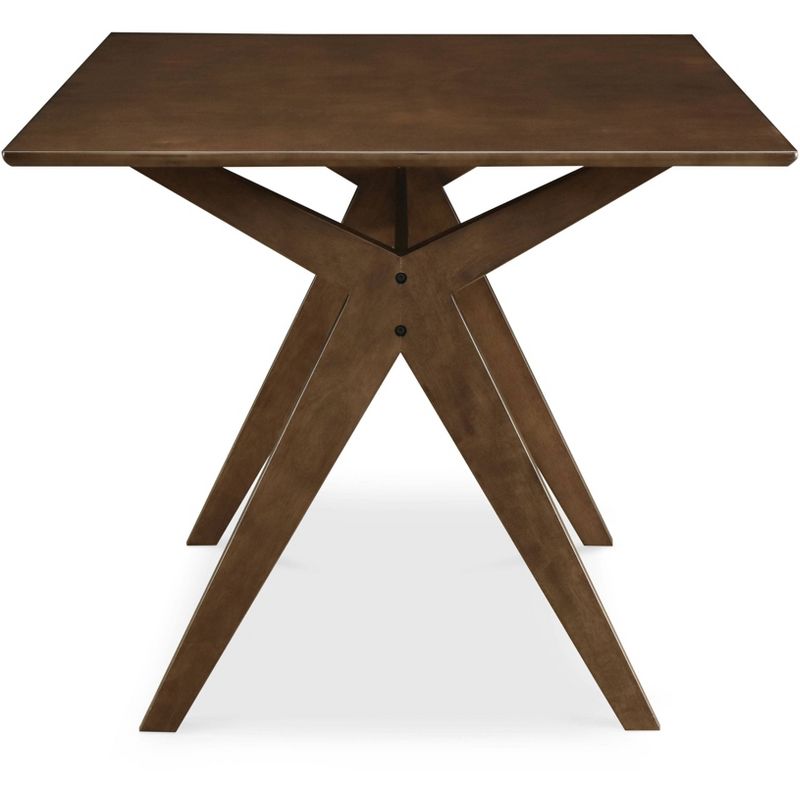 Lukas Wood Dining Table Brown - Adore Decor