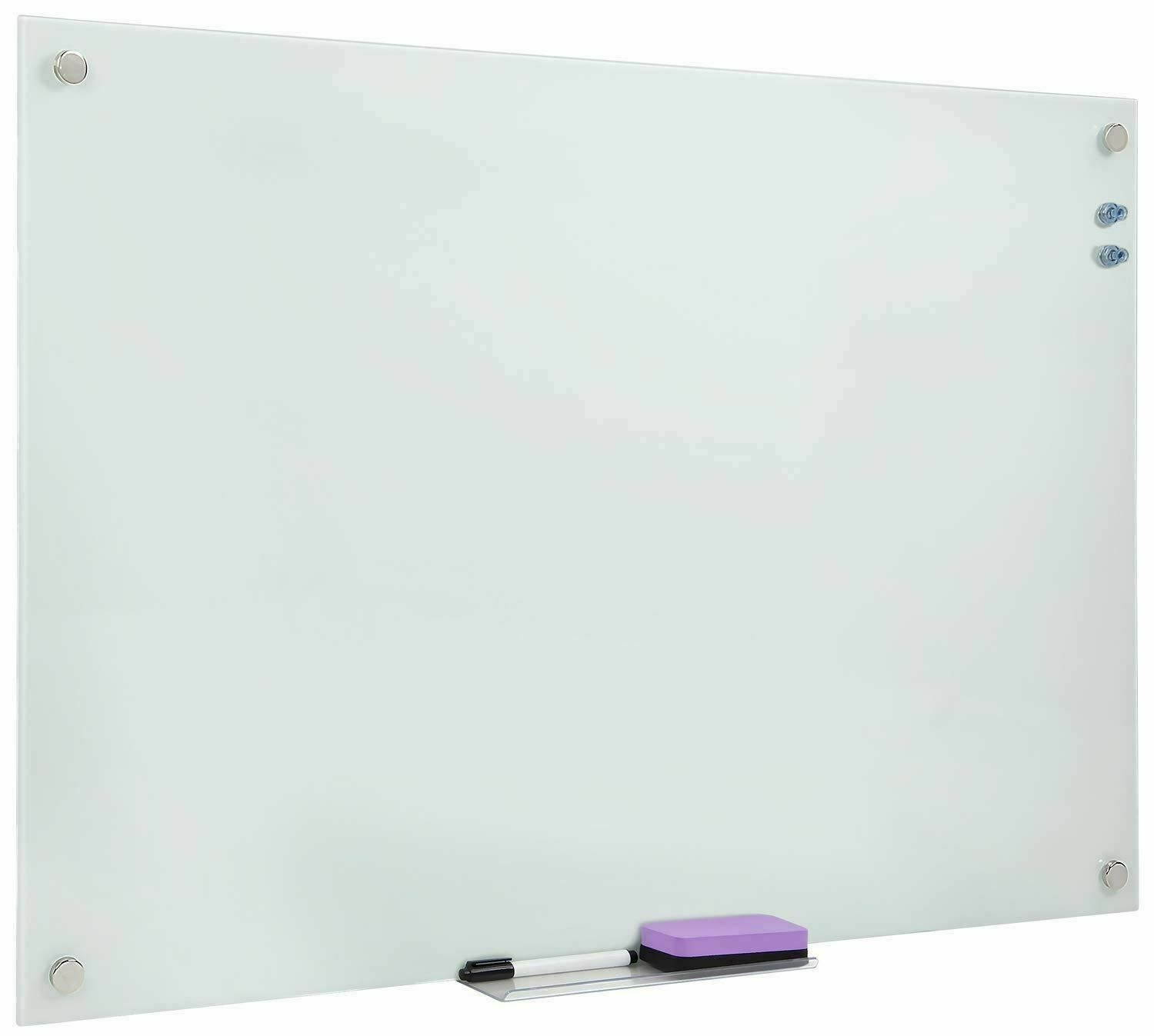 Magnetic Glass Dry Erase Board Wall 36" x  24" Inches W/ Accessory Kit