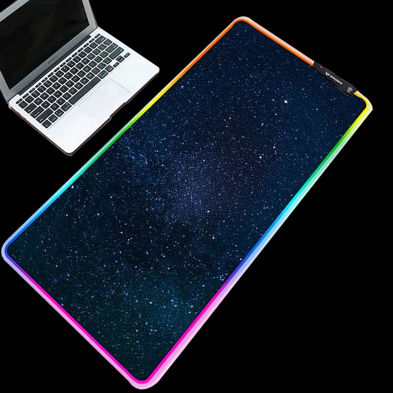 Space Planet Gaming Computer Mousepad RGB Large Mouse Pad Gamer Mouse Carpet Big Led Mause Pad PC Desk Play Mat with Backlit