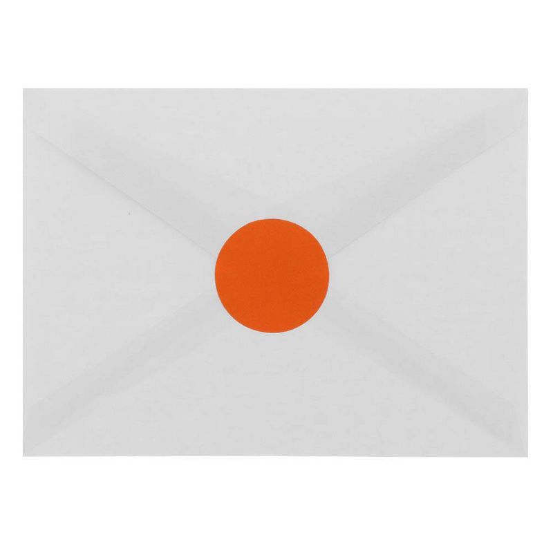 JAM Paper Circle Sticker Seals 1 2/3" 120ct - Orange
