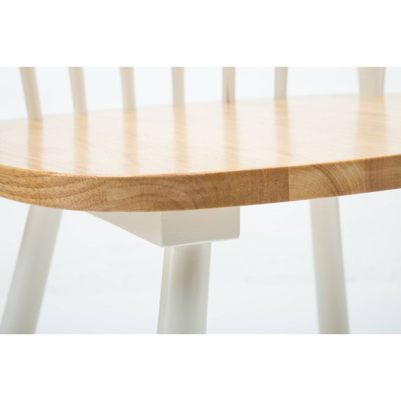 Set of 2 Windsor Dining Chair Wood/White/Natural - Boraam