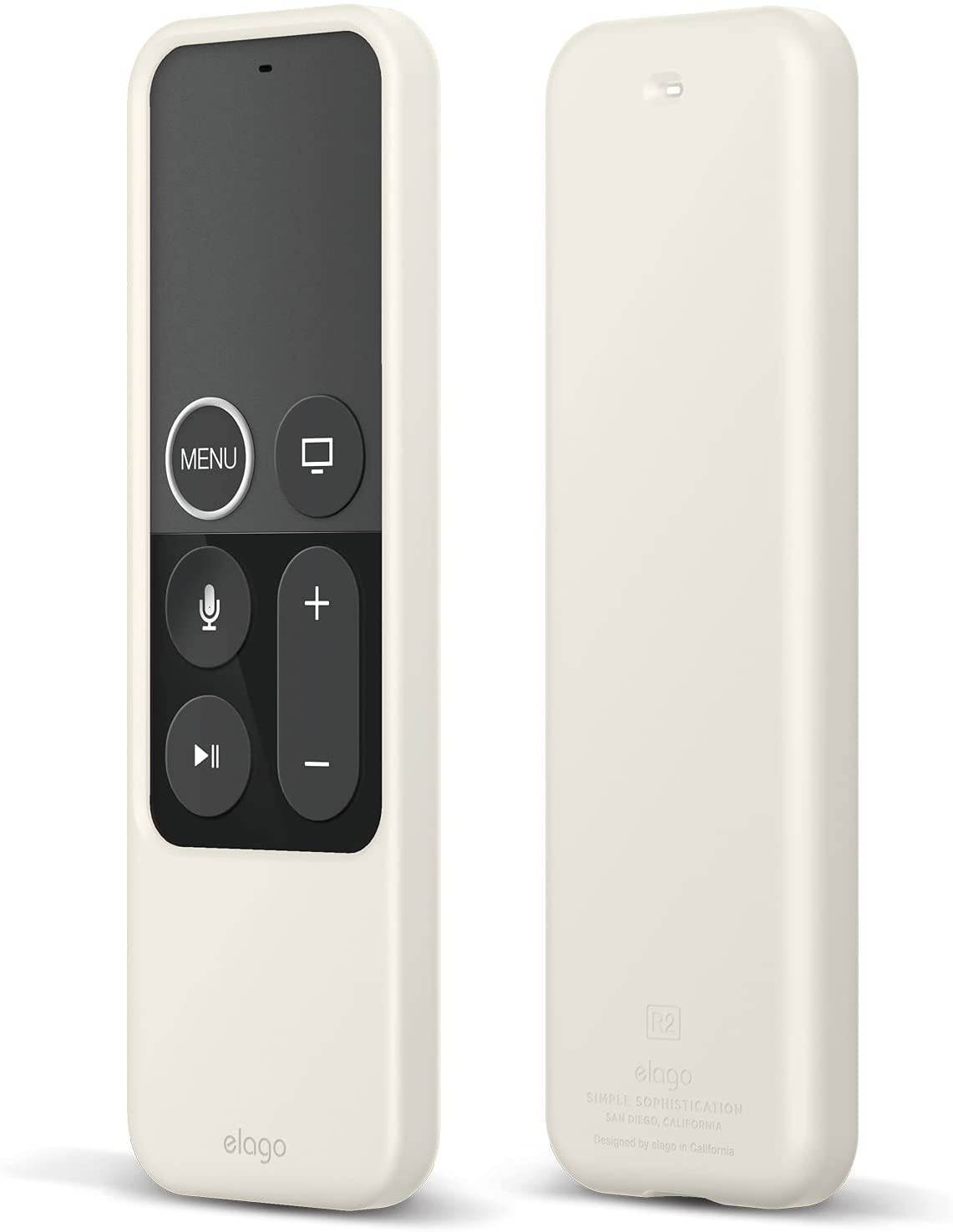 elago R2 Slim Case Compatible with Apple TV Siri Remote 1st Generation (White) - Slim Design, Scratch-Free Silicone, Shock Absorption, Full Access