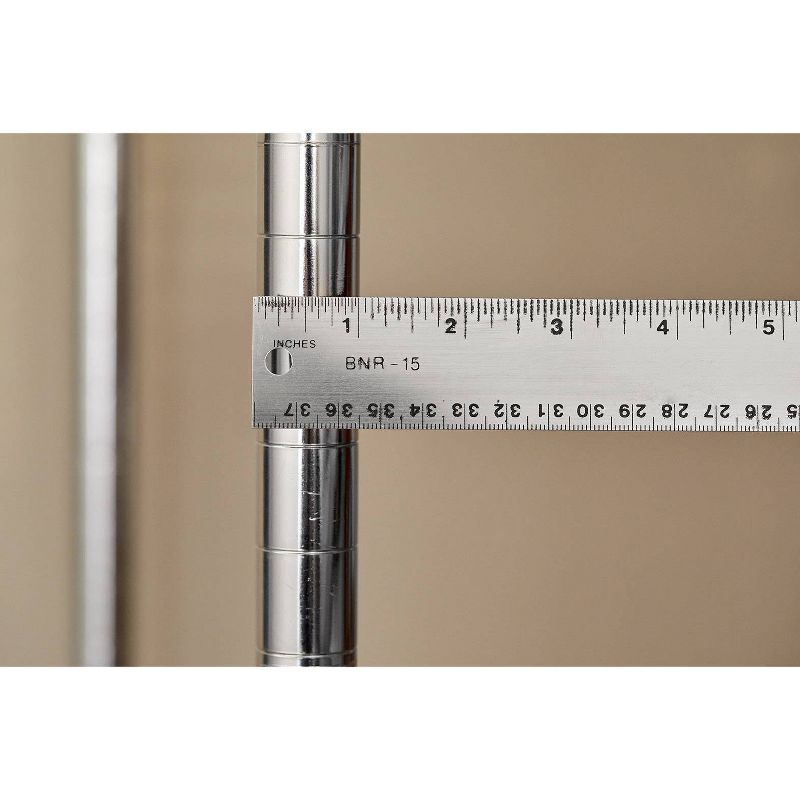 Sunway Tools 5pk J-Hook Wire Metal Shelf Organizer Chrome