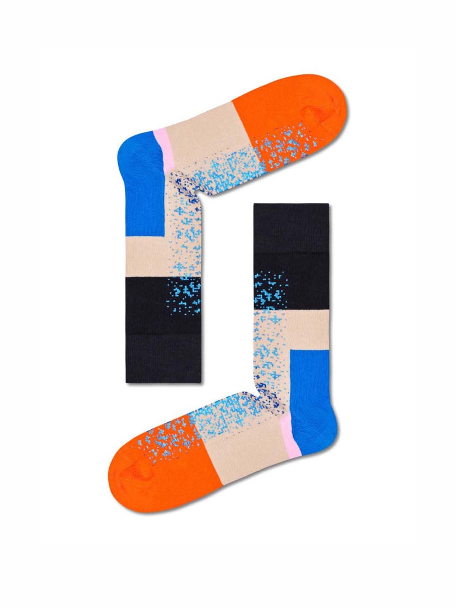 Happy Socks Dressed Block No Show Multicolor Cotton Color Block Socks (39-42)