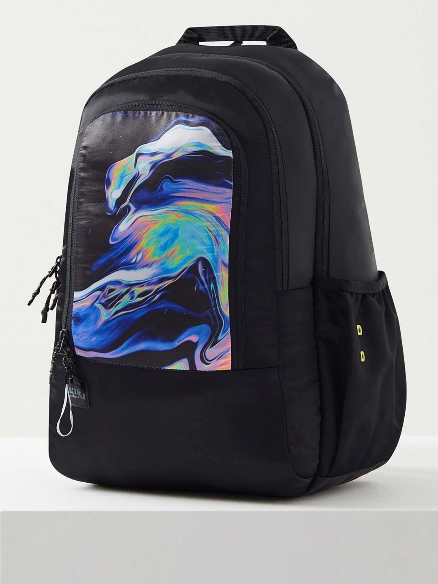 Wiki Back to School 2 Black Polyester Printed Backpack - 32 Ltrs