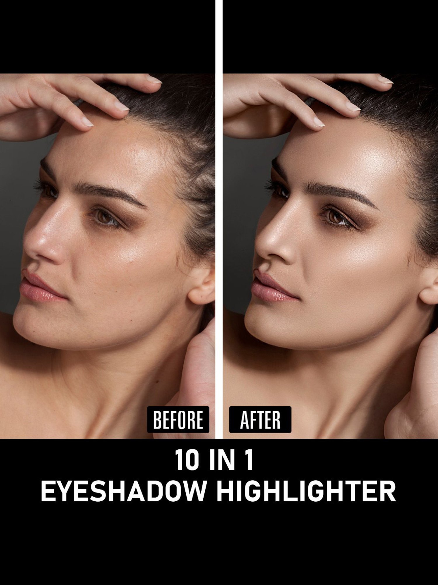 Half N Half 10 In 1 Eyeshadow Highlighter Palette 01 - 23 gm