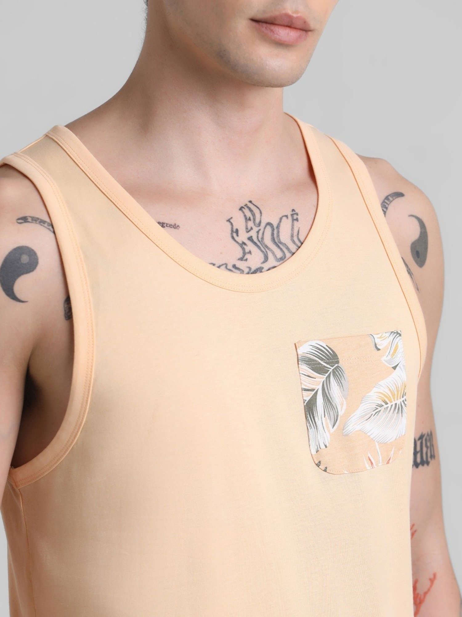 Jack & Jones Apricot Ice Cotton Slim Fit Tank Tee