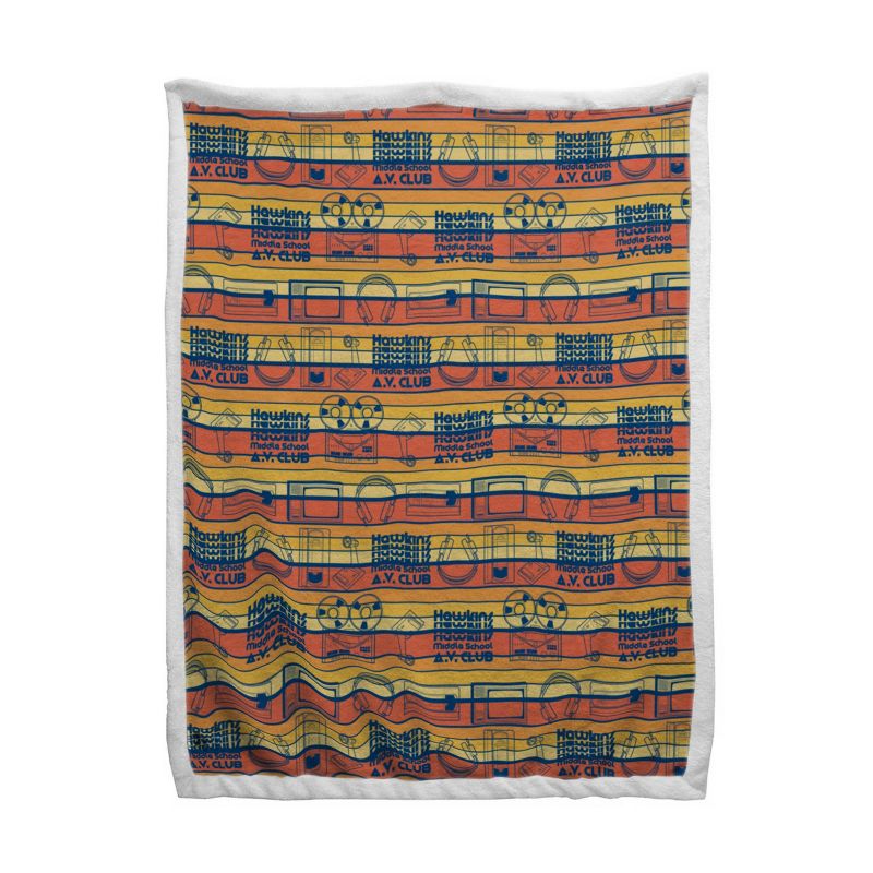 Stranger Things AV Club Sherpa Blanket