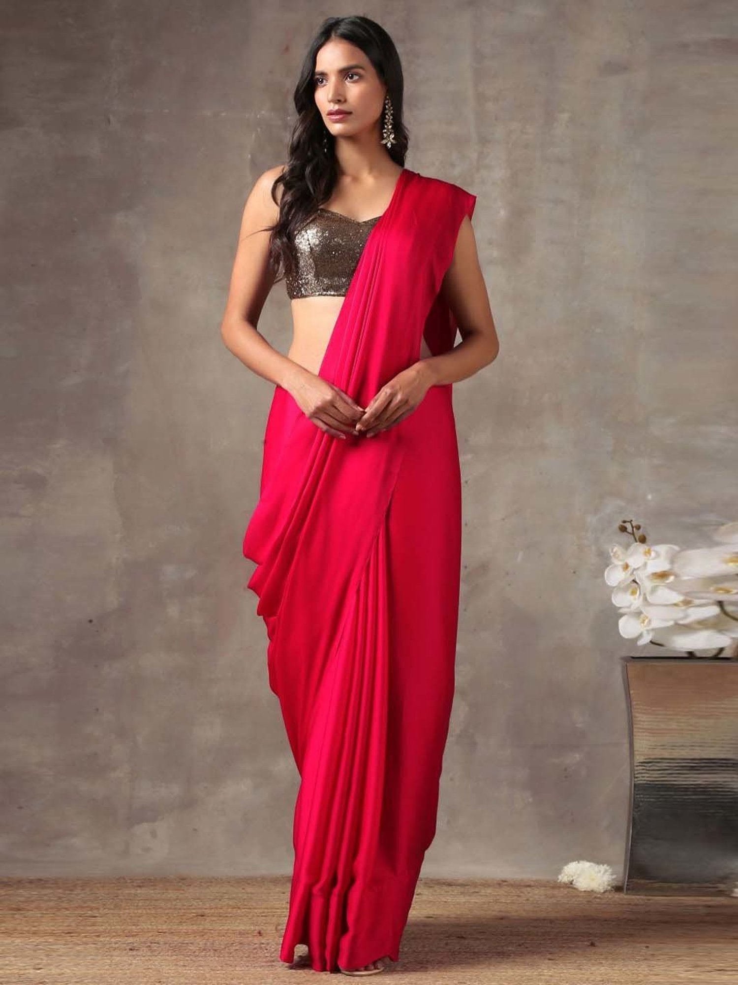 Swtantra Brown Embellished Readymade Blouse