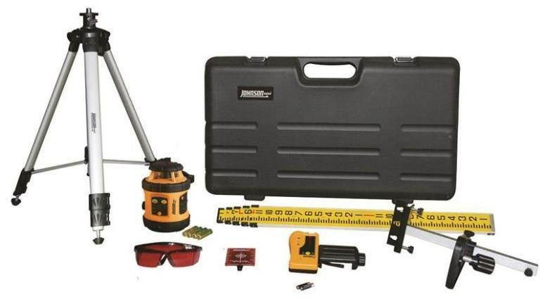 NEW JOHNSON LEVEL 40-6517 ROTARY LASER SELF LEVELING LEVEL KIT SALE 4453460