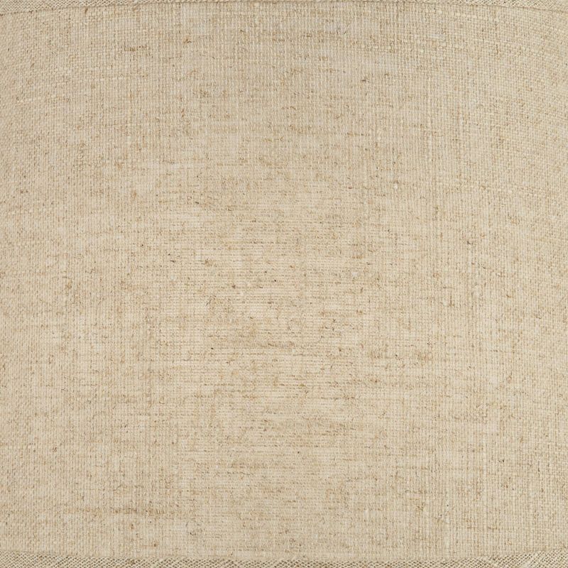 Set of 2 Burlap Linen Medium Drum Lamp Shades 11" Top x 13" Bottom x 9.5" Slant x 9.5" High (Spider) Replacement with Harp and Finial