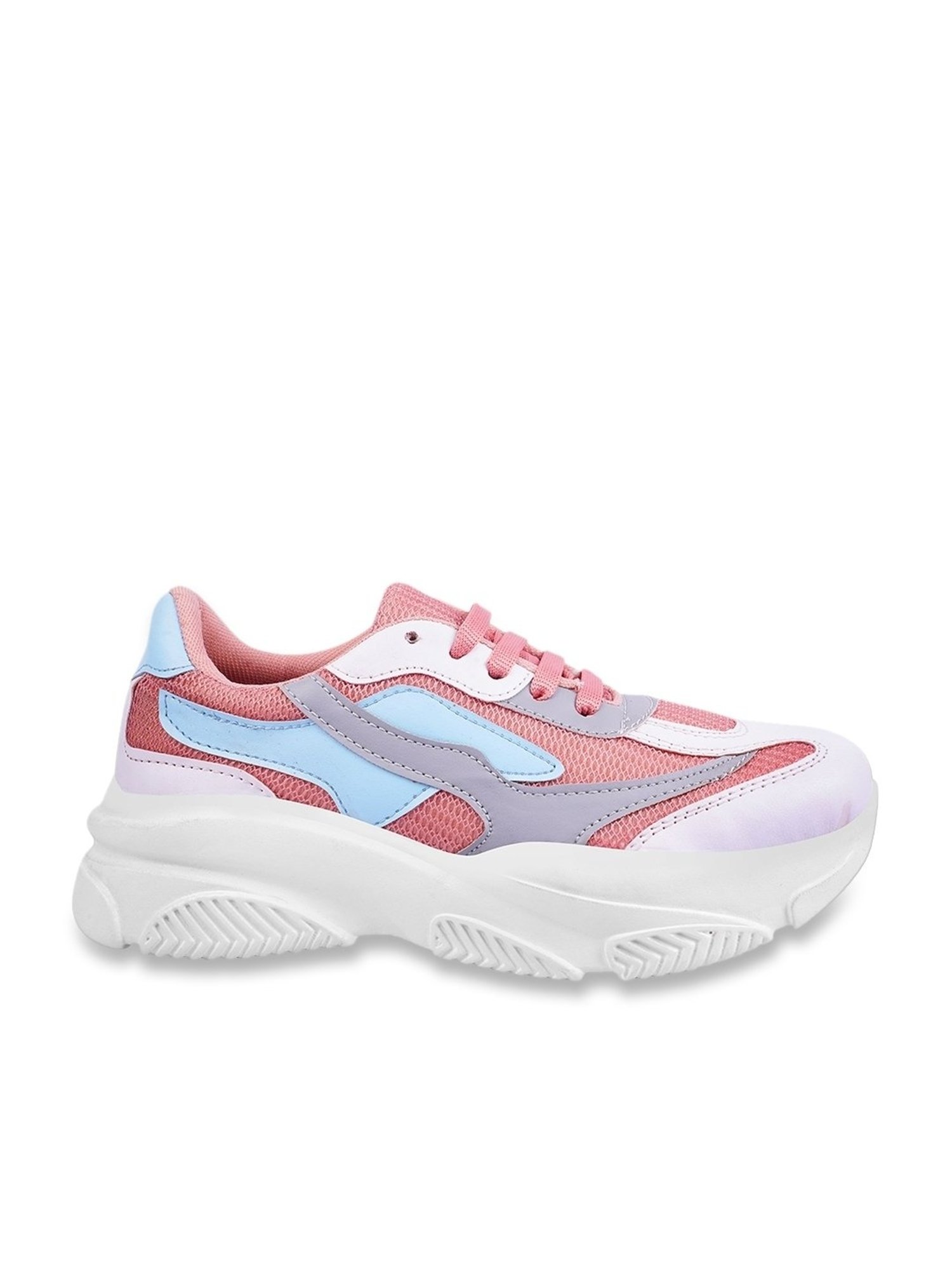 Shoetopia Women's Peach Sneakers