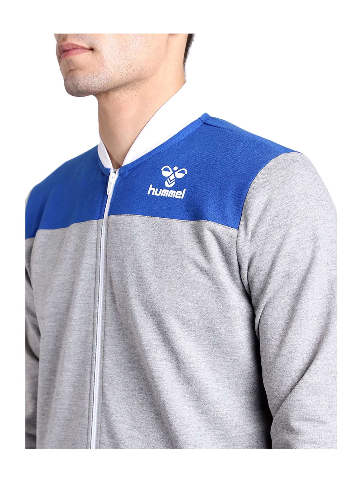 Hummel Grey Regular Fit Bomber Jacket