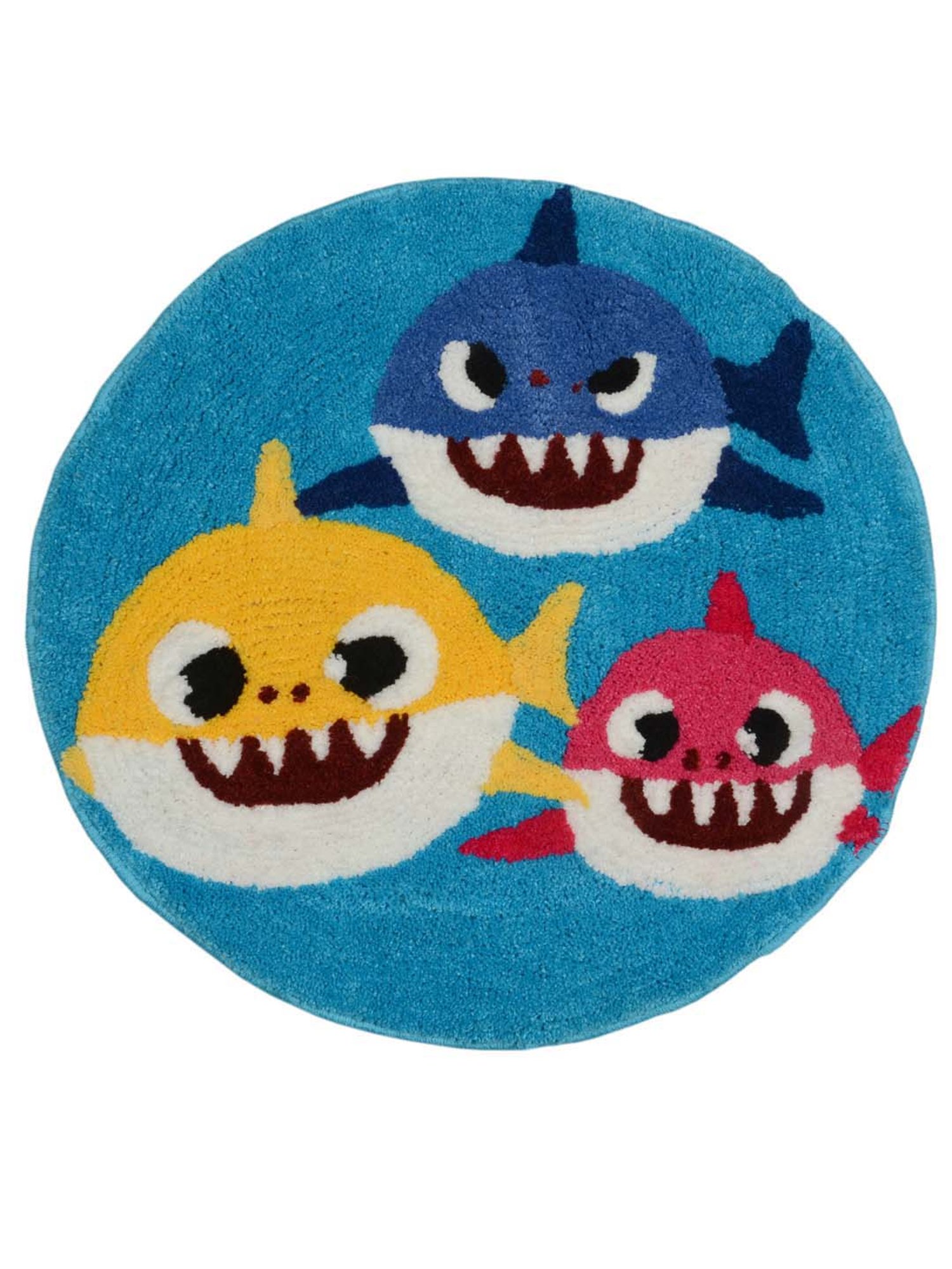 Saral Home Baby Shark Blue Microfibre Multipurpose Kids Mat - Set of 1
