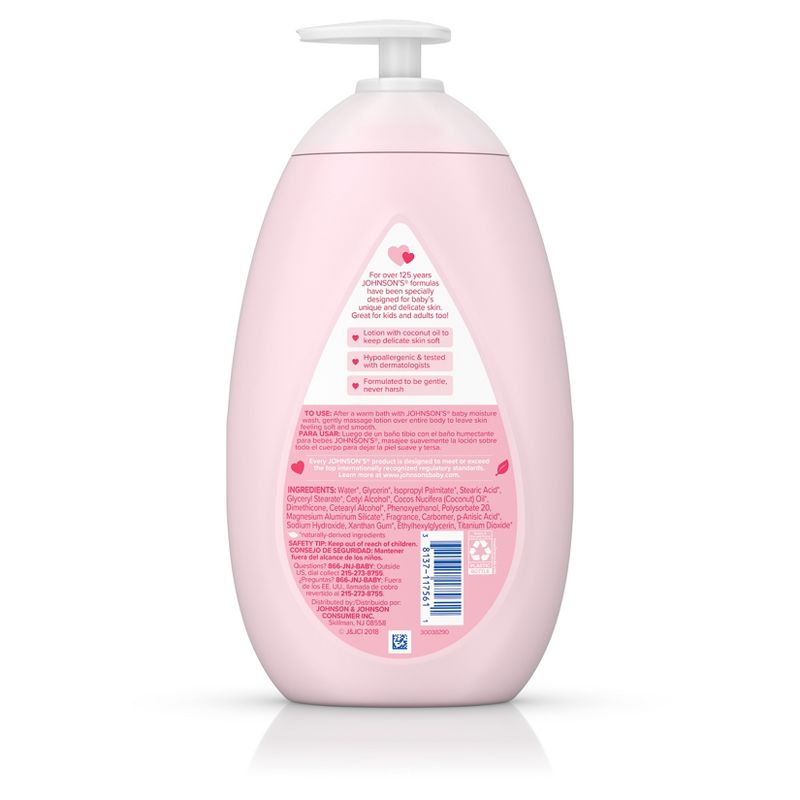 Johnson's Moisturizing Pink Baby Lotion with Coconut Oil - 27.1oz